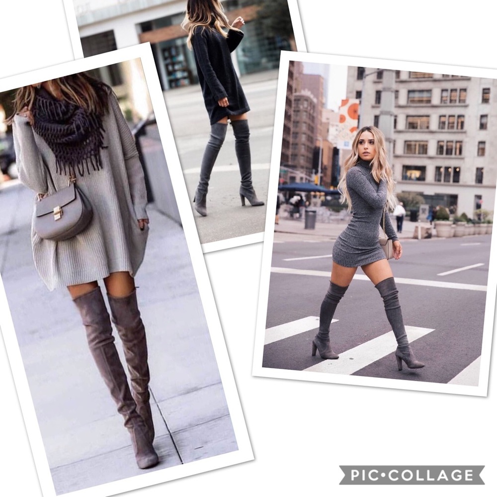 New Over The Knee Boot 6.5 Gray